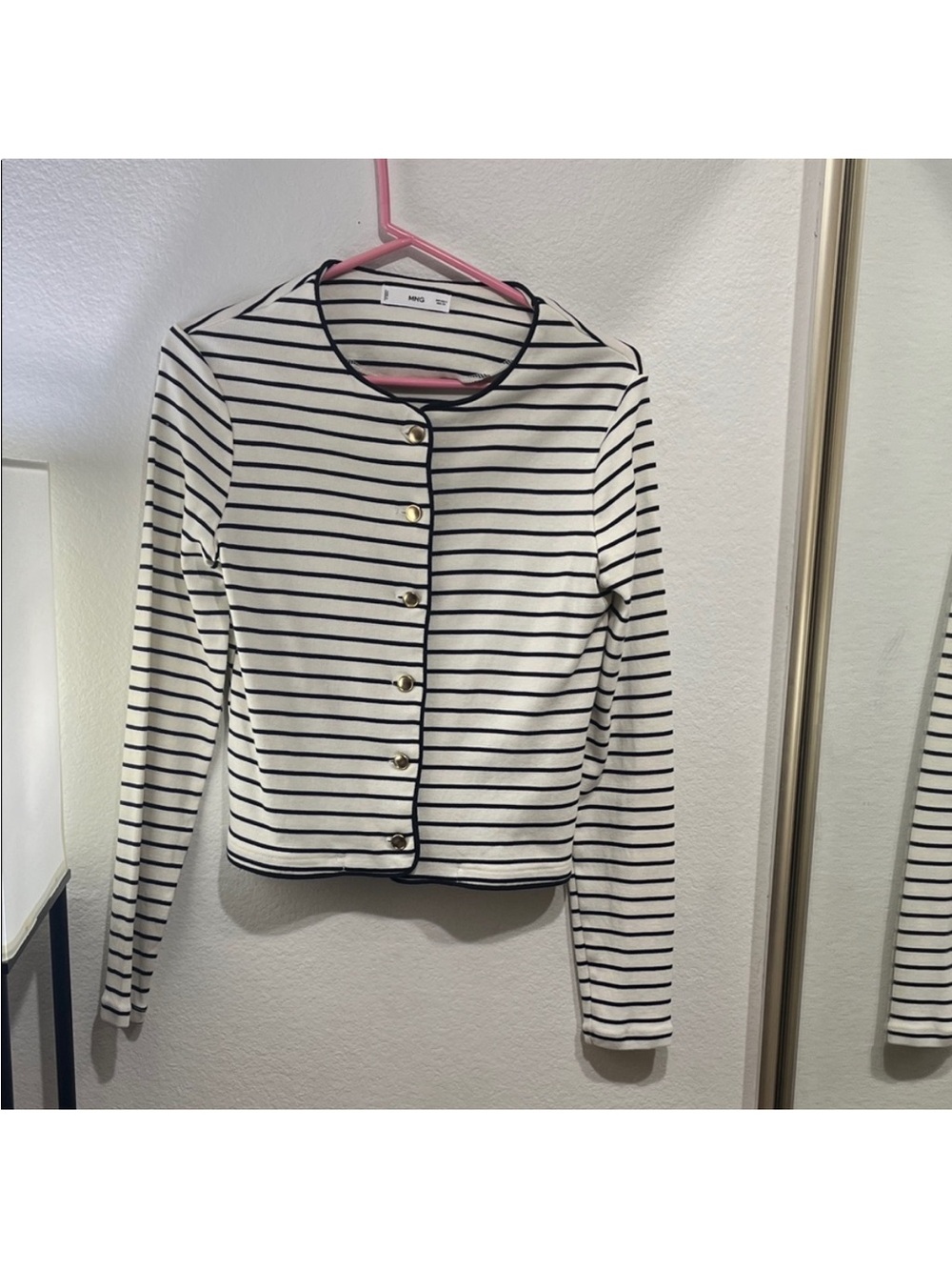 Mango Navy and Cream Lady Jacket